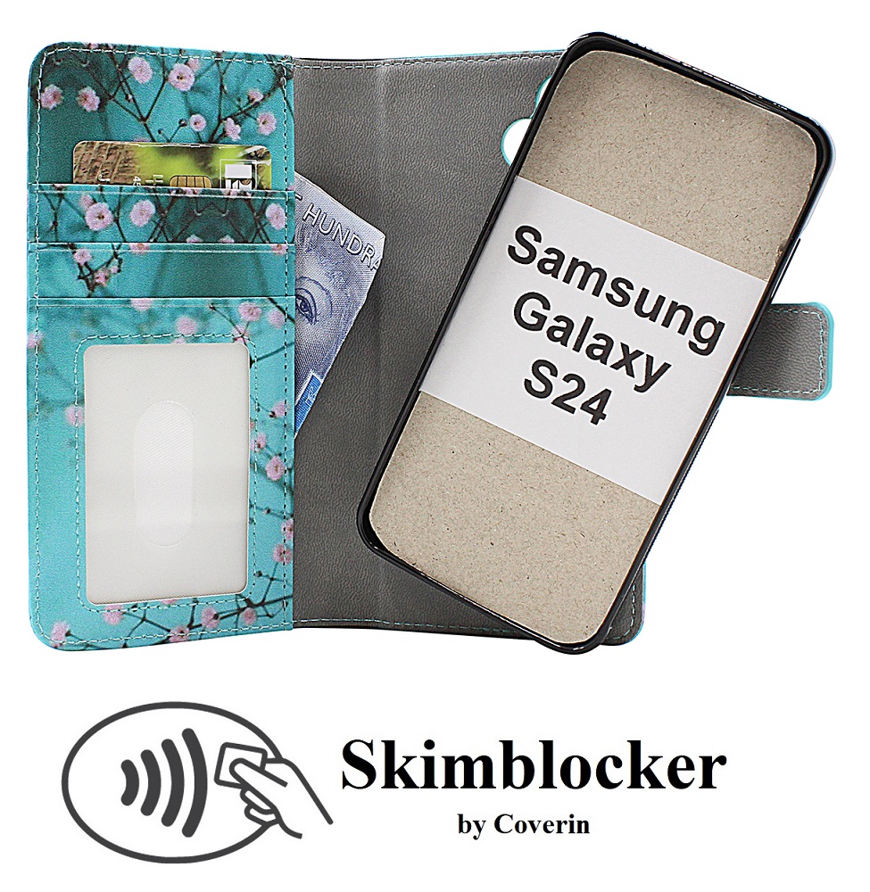 CoverInSkimblocker Magnet Designwallet Samsung Galaxy S24 5G (SM-S921B/DS)