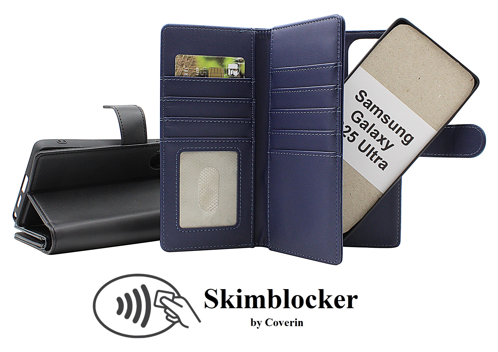 Skimblocker Samsung Galaxy S25 Ultra XL Magnet Plånboksfodral