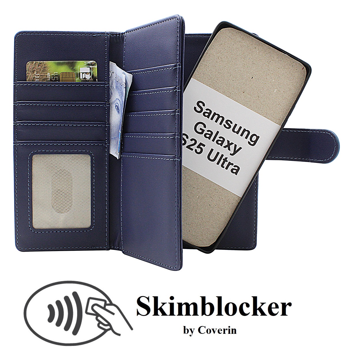 Skimblocker Samsung Galaxy S25 Ultra XL Magnet Plånboksfodral