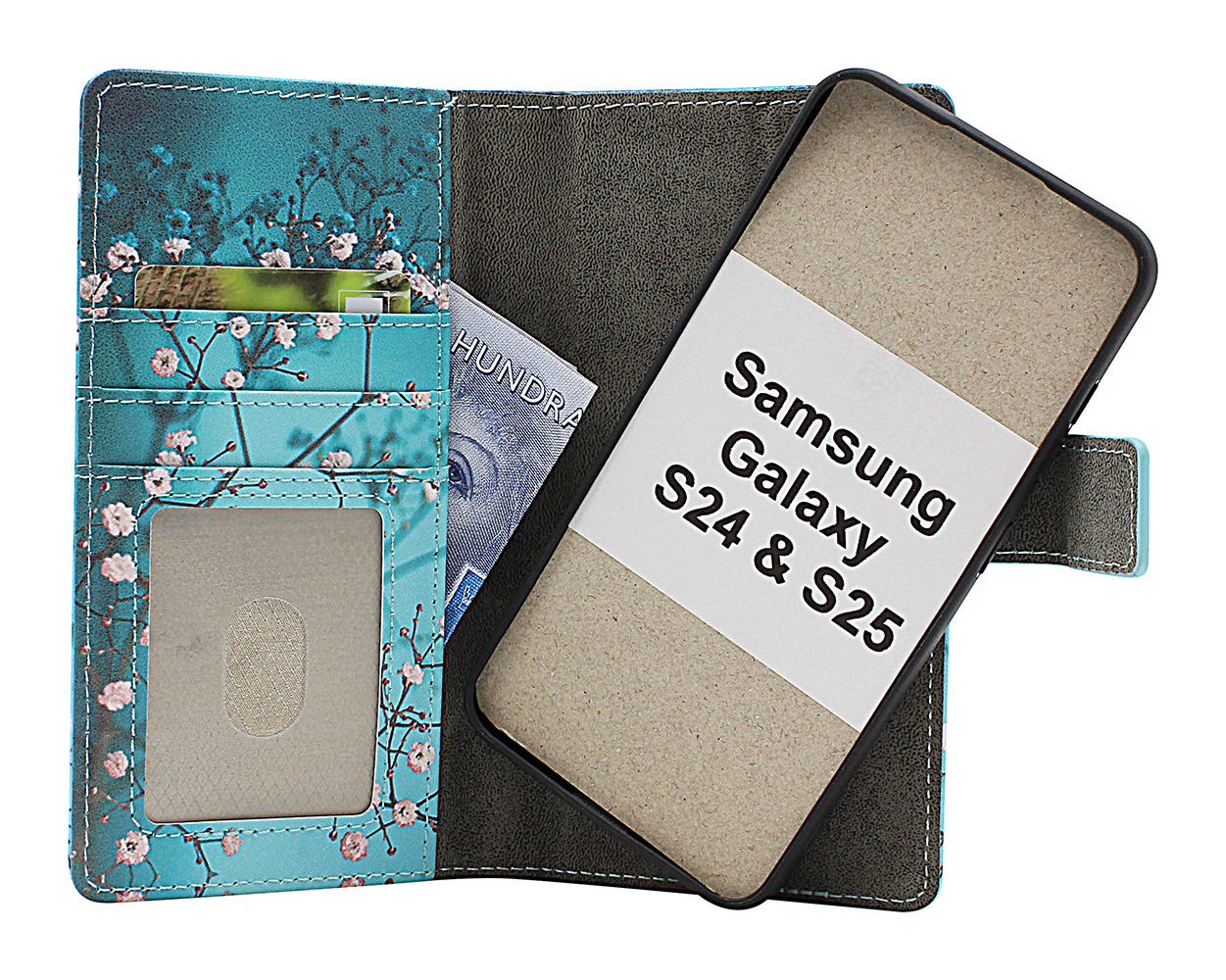 Skimblocker Samsung Galaxy S25 Magnet Plånboksfodral Design