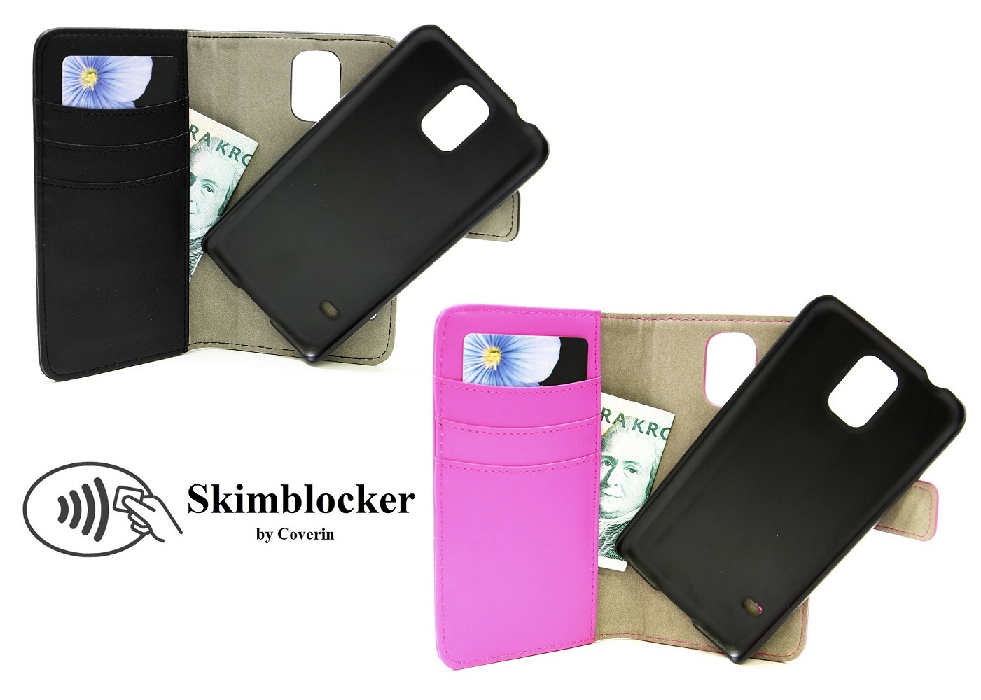 Skimblocker Magnet Fodral Samsung Galaxy S5 / S5 Neo (G900F/G903F)