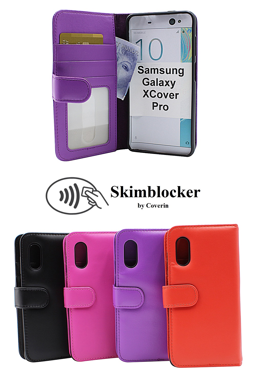 CoverInSkimblocker Plnboksfodral Samsung Galaxy XCover Pro (G715F/DS)