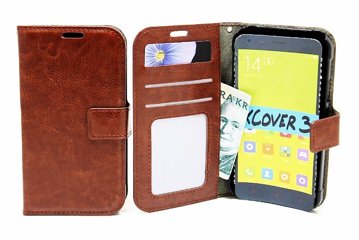 billigamobilskydd.seCrazy Horse wallet Samsung Galaxy Xcover 3 (SM-G388F)