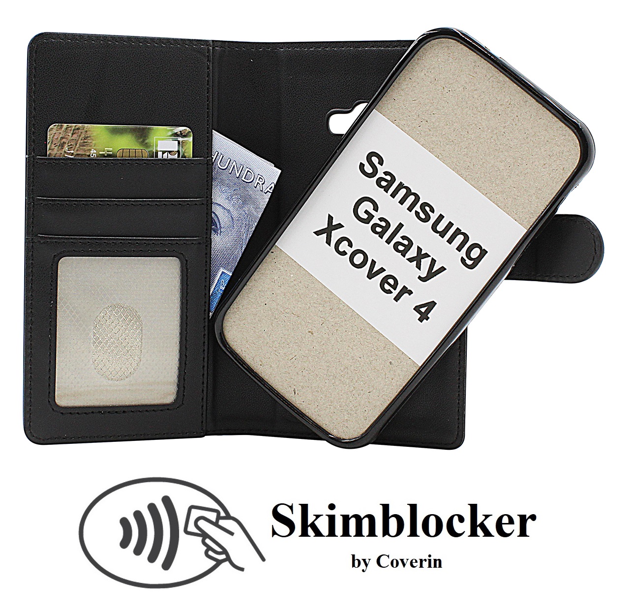Skimblocker Samsung Galaxy Xcover 4 (G390F) Magnet Plånboksfodral