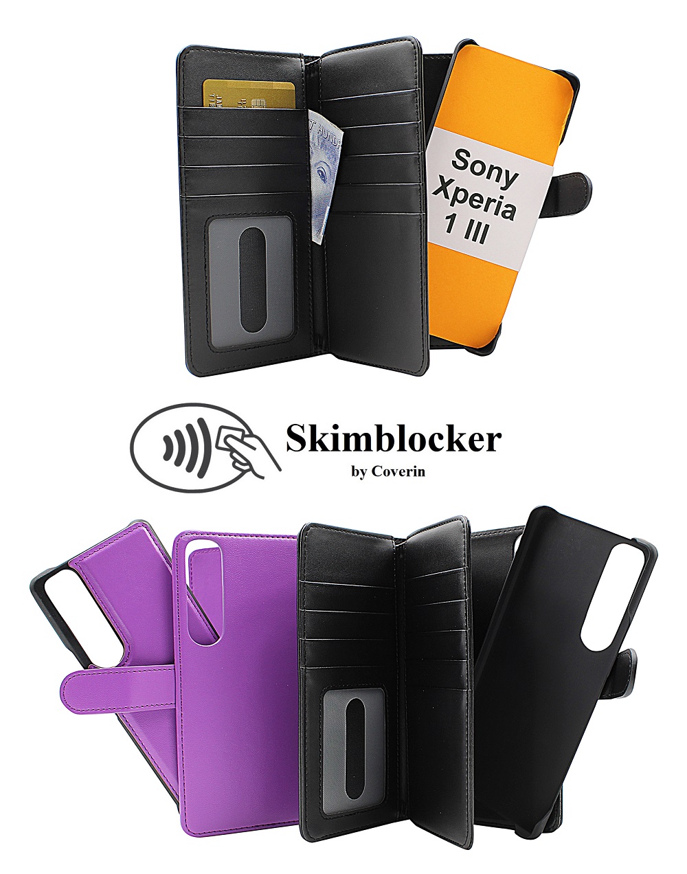 CoverInSkimblocker XL Magnet Fodral Sony Xperia 1 III (XQ-BC52)