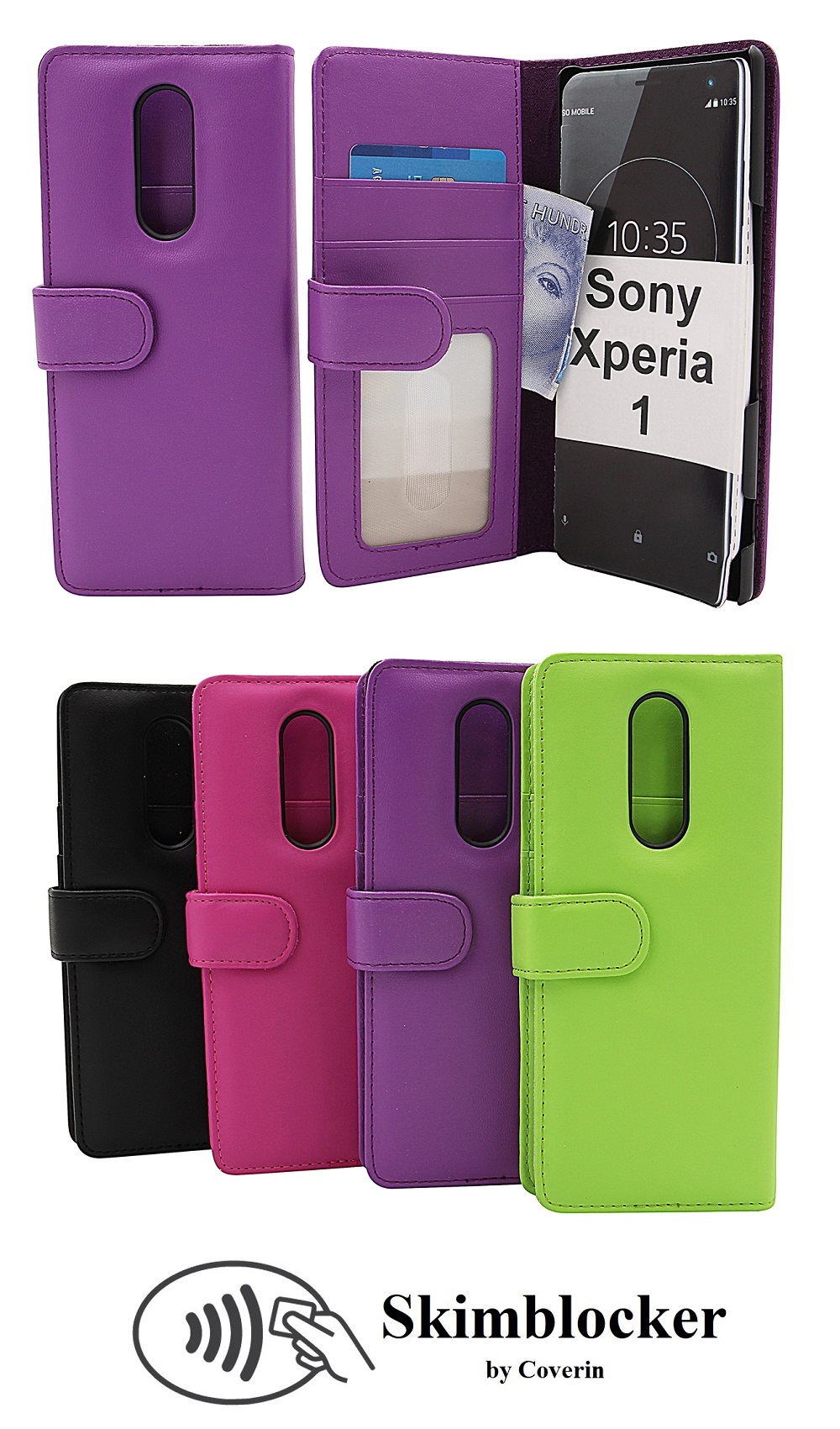 CoverInSkimblocker Plnboksfodral Sony Xperia 1 (J9110)