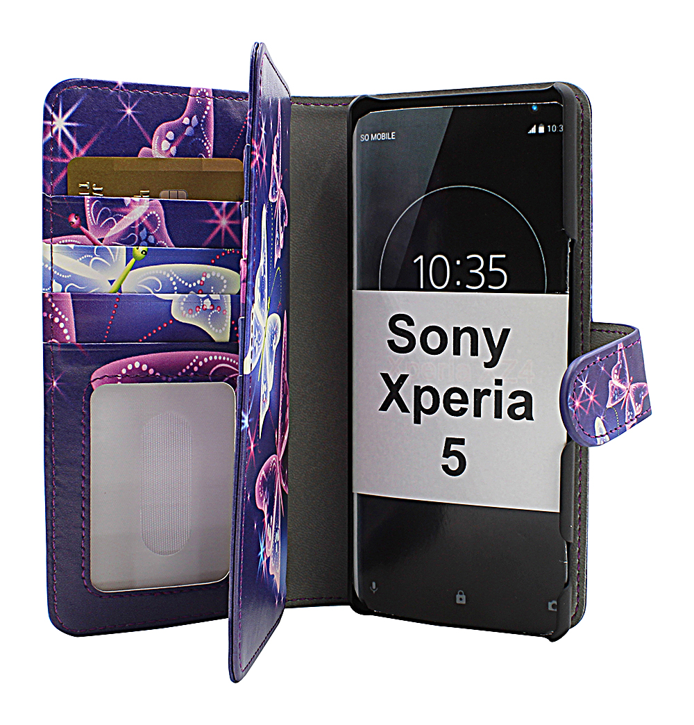 CoverInSkimblocker XL Magnet Designwallet Sony Xperia 5 (J9210)
