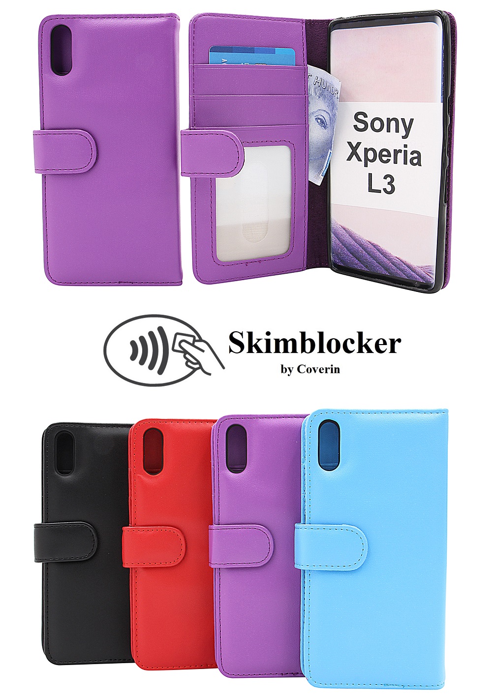 CoverInSkimblocker Plnboksfodral Sony Xperia L3