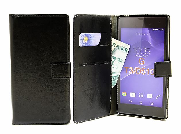 billigamobilskydd.seCrazy Horse wallet Sony Xperia T3 (D5103)