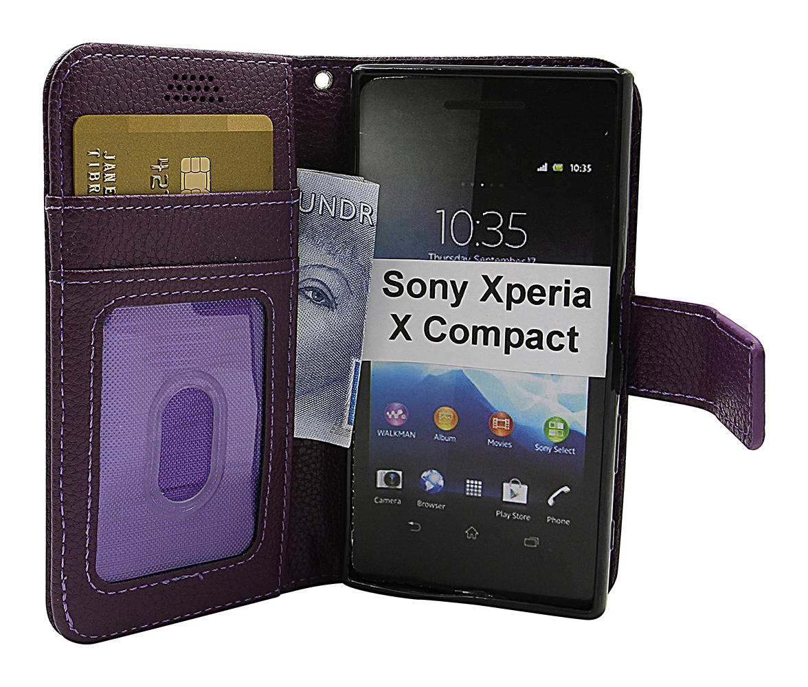 billigamobilskydd.seNew Standcase Wallet Sony Xperia X Compact (F5321)