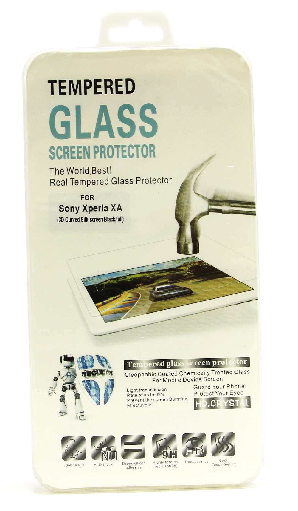 billigamobilskydd.seFull Frame skrmskydd hrdat glas Sony Xperia XA (F3111)