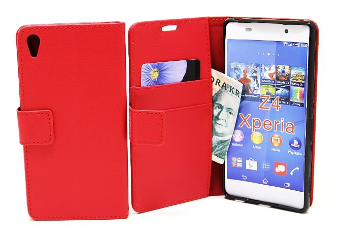 billigamobilskydd.seStandcase TPU wallet Sony Xperia Z3+ (E6553) Rd