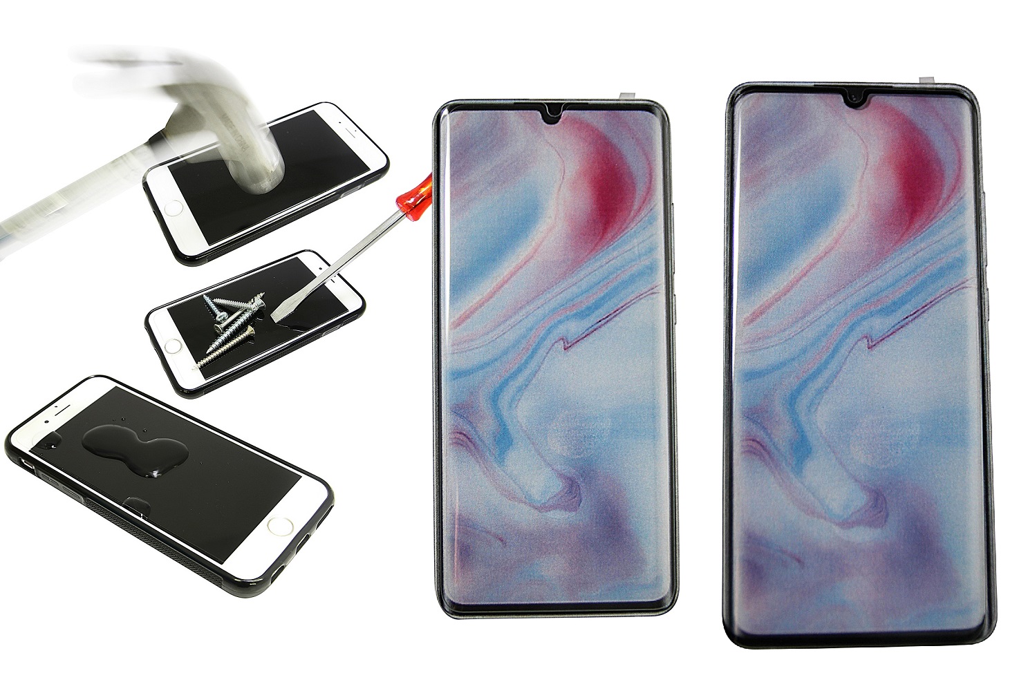 Full Frame Glas skydd Xiaomi Mi Note 10 / Mi Note 10 Pro