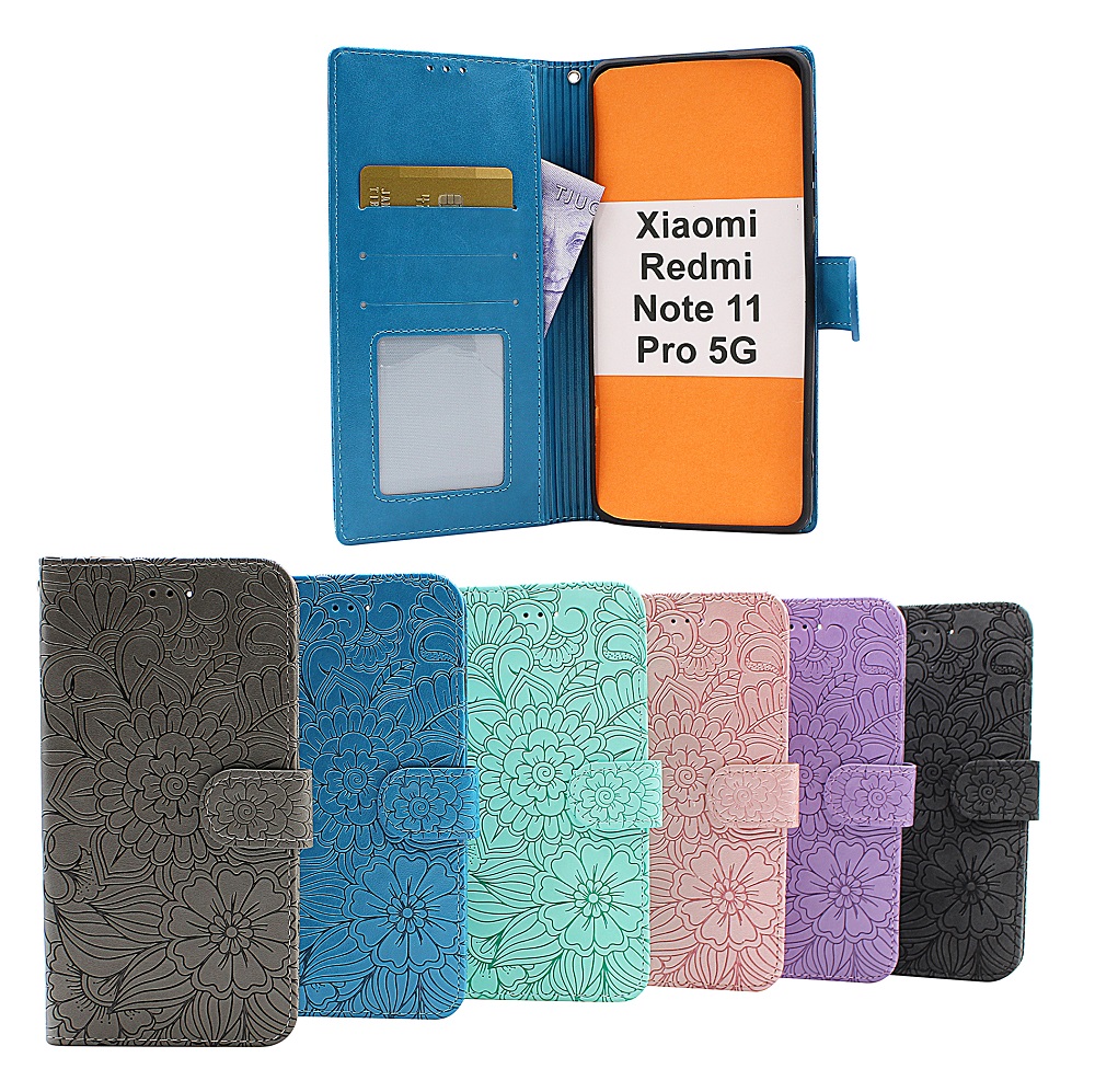 billigamobilskydd.seFlower Standcase Wallet Xiaomi Redmi Note 11 Pro 5G