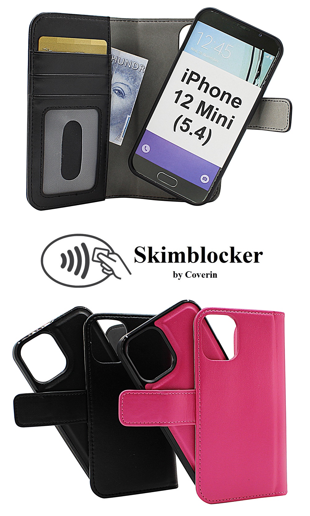 CoverInSkimblocker Magnet Fodral iPhone 12 Mini (5.4)