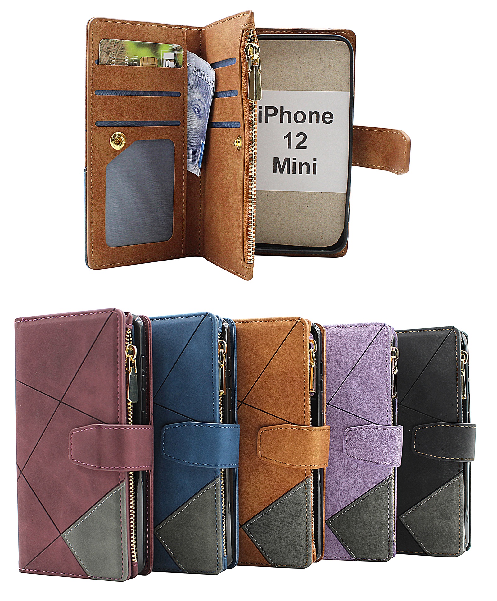 Product Image for XL iPhone 12 Mini (5.4) Lyx Plånboksfodral