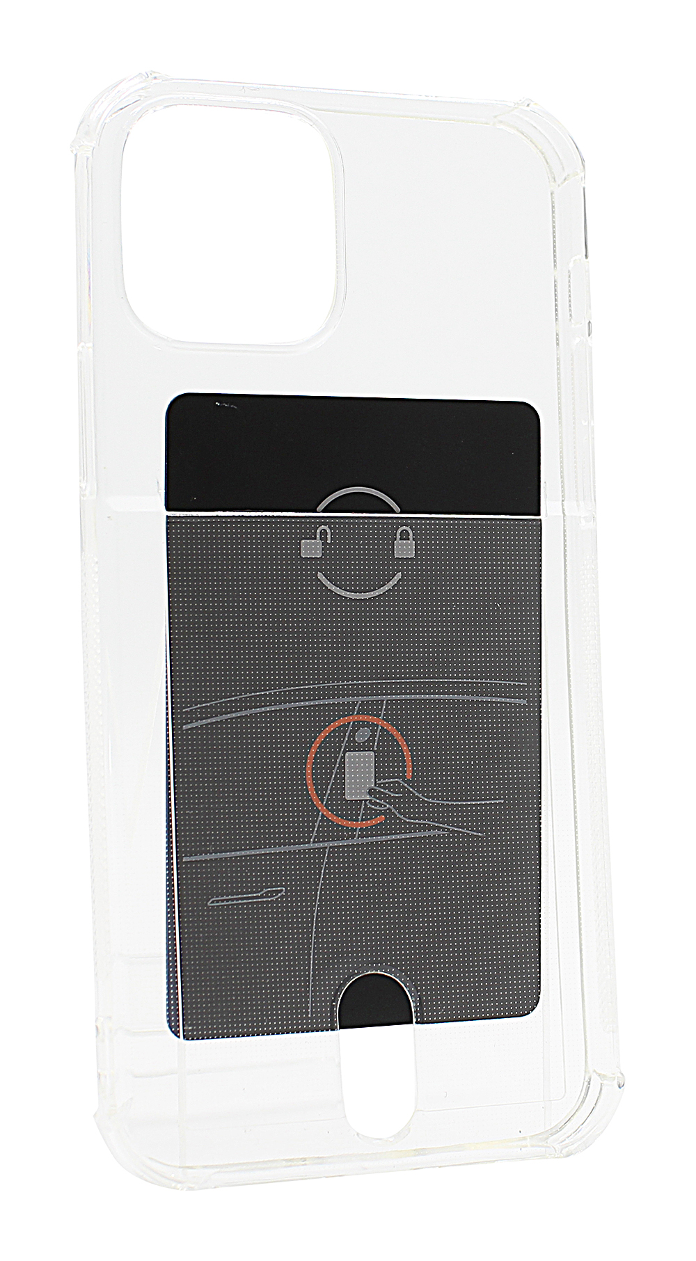 billigamobilskydd.seTPU Skal med kortficka iPhone 12 (6.1)