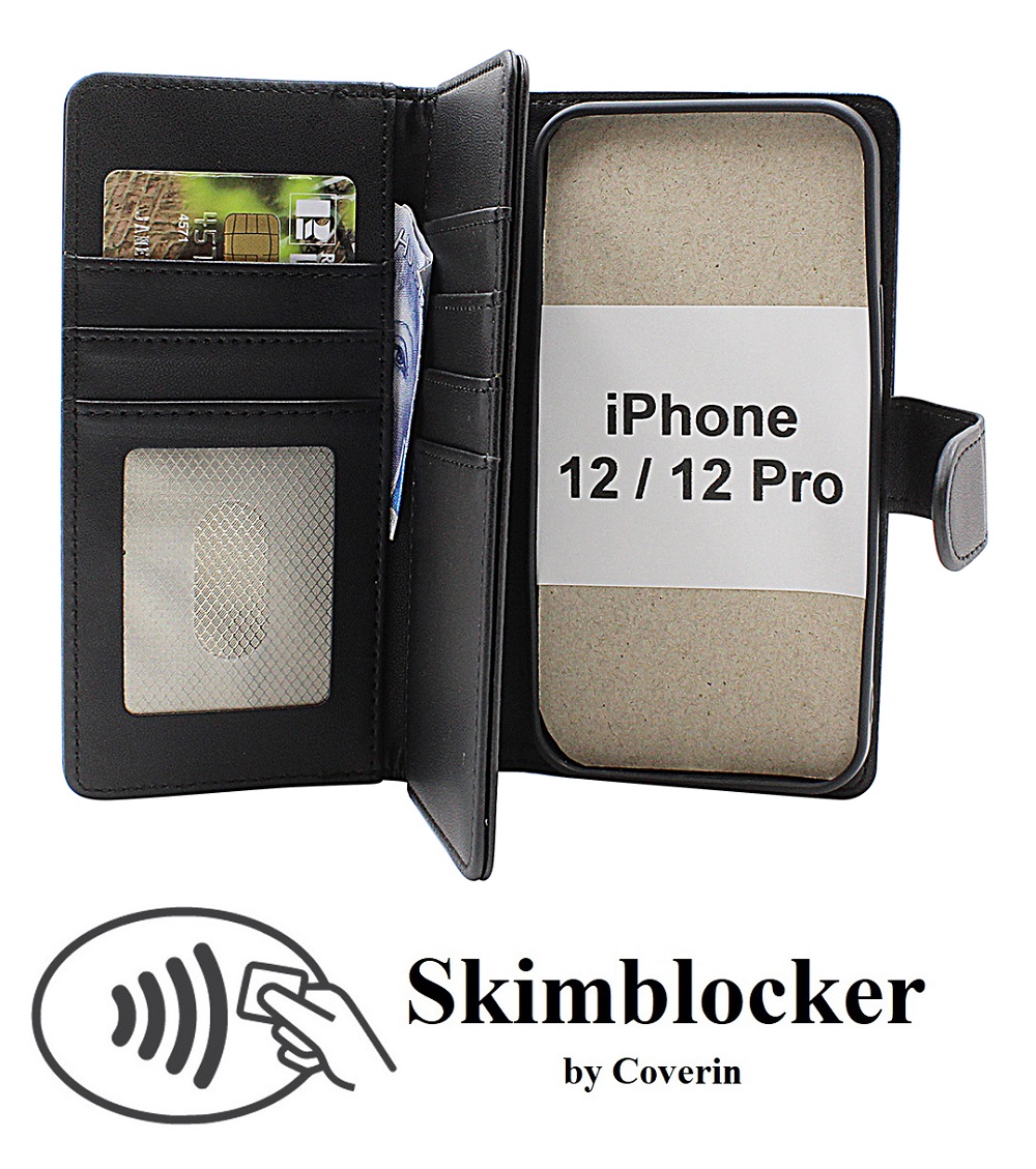 Skimblocker iPhone 12 / 12 Pro XL Plånboksfodral