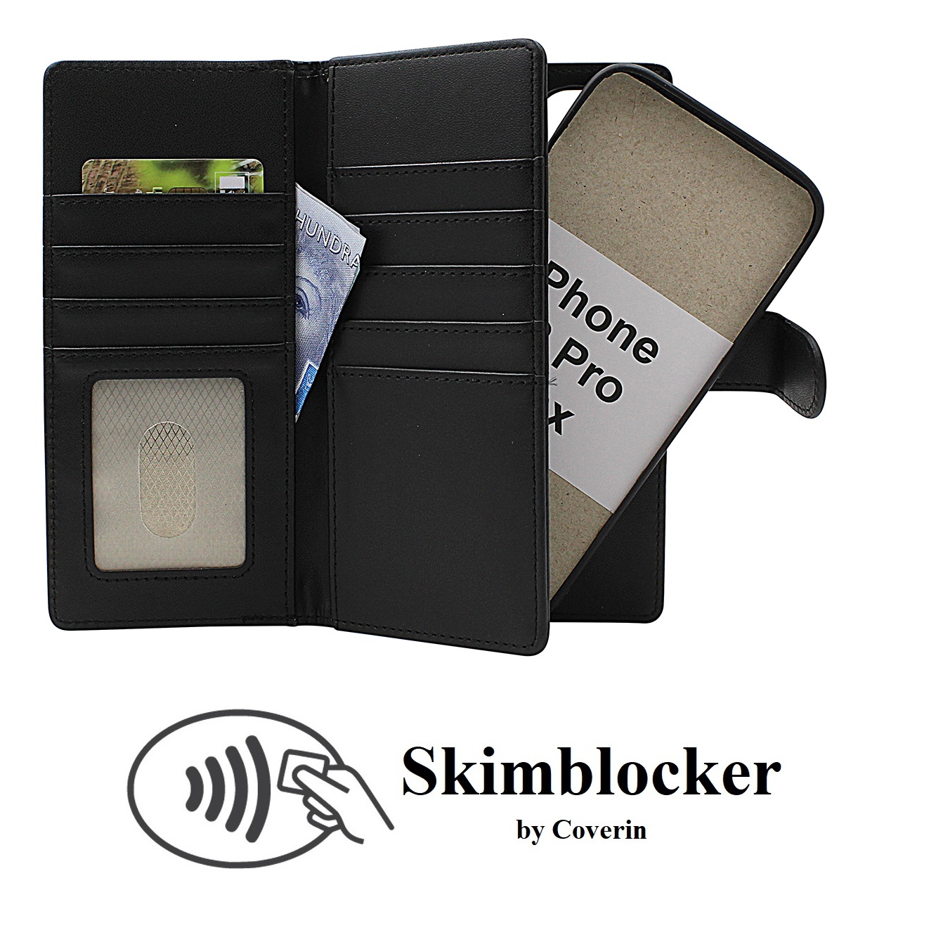 Skimblocker iPhone 12 Pro Max (6.7) XL Magnet Plånboksfodral