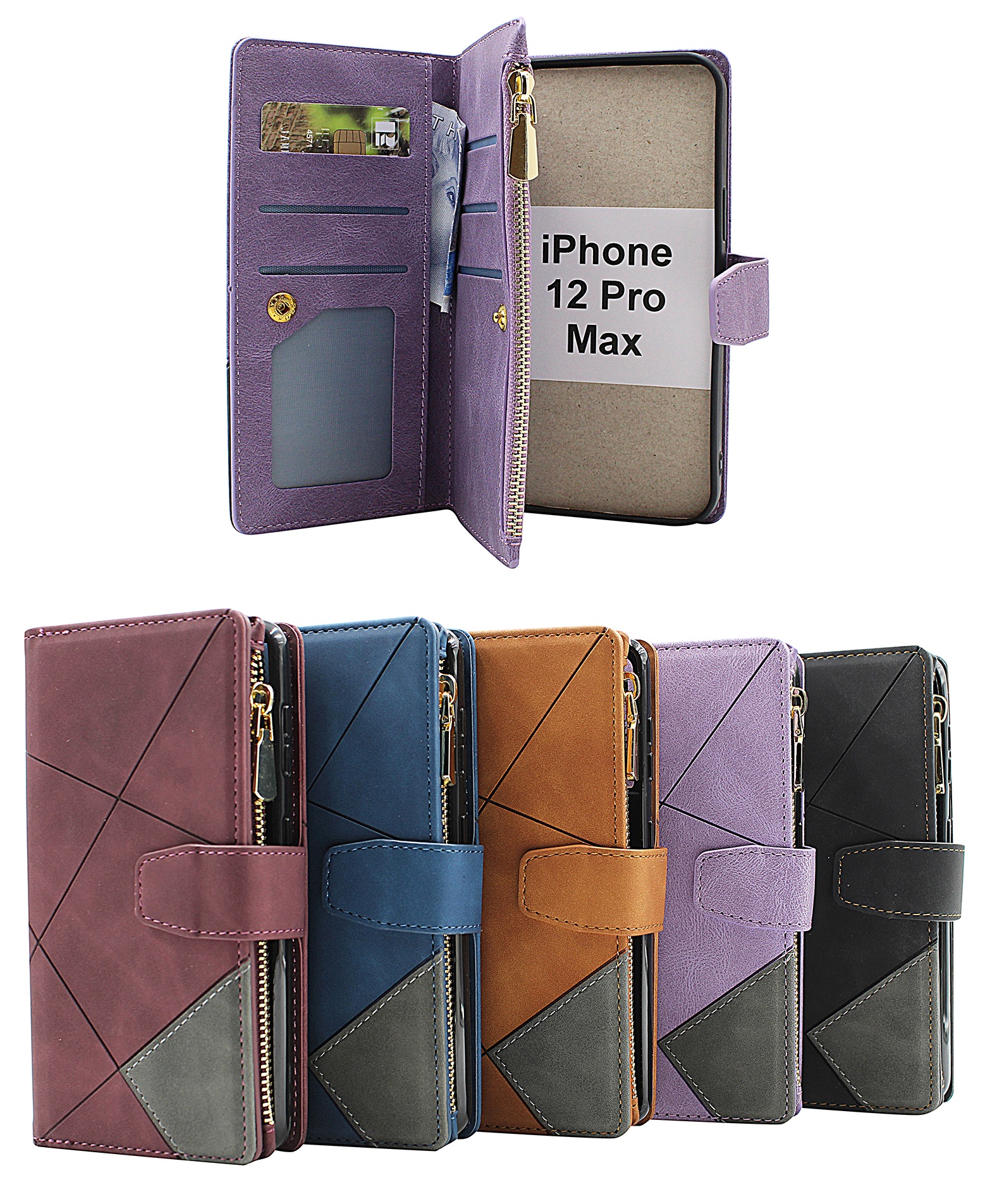 Product Image for XL iPhone 12 Pro Max Lyx Plånboksfodral