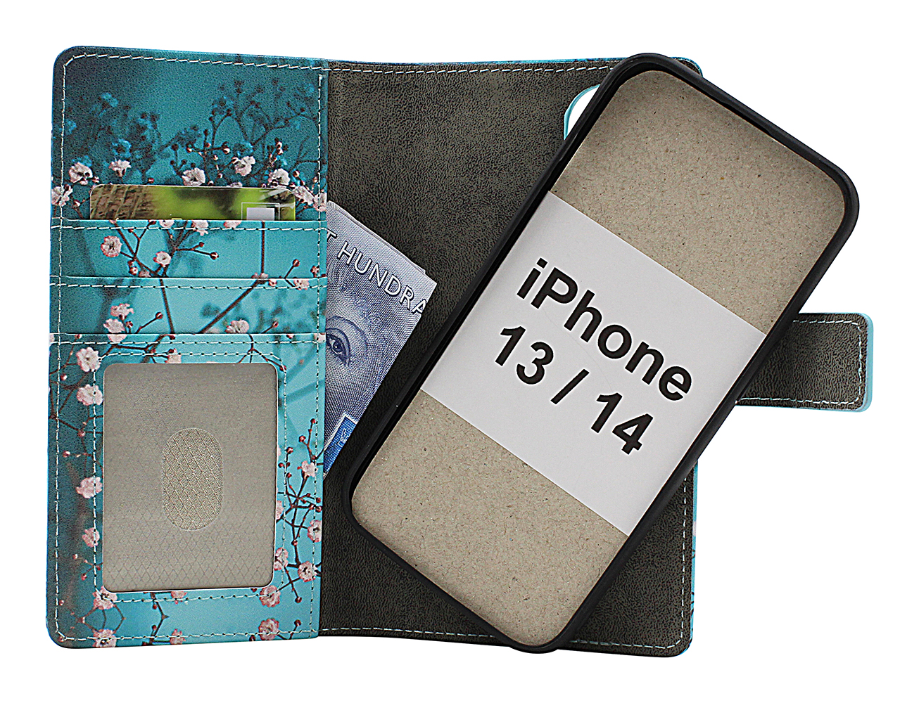 Product Image for Skimblocker iPhone 13 / 14 Magnet Plånboksfodral Design