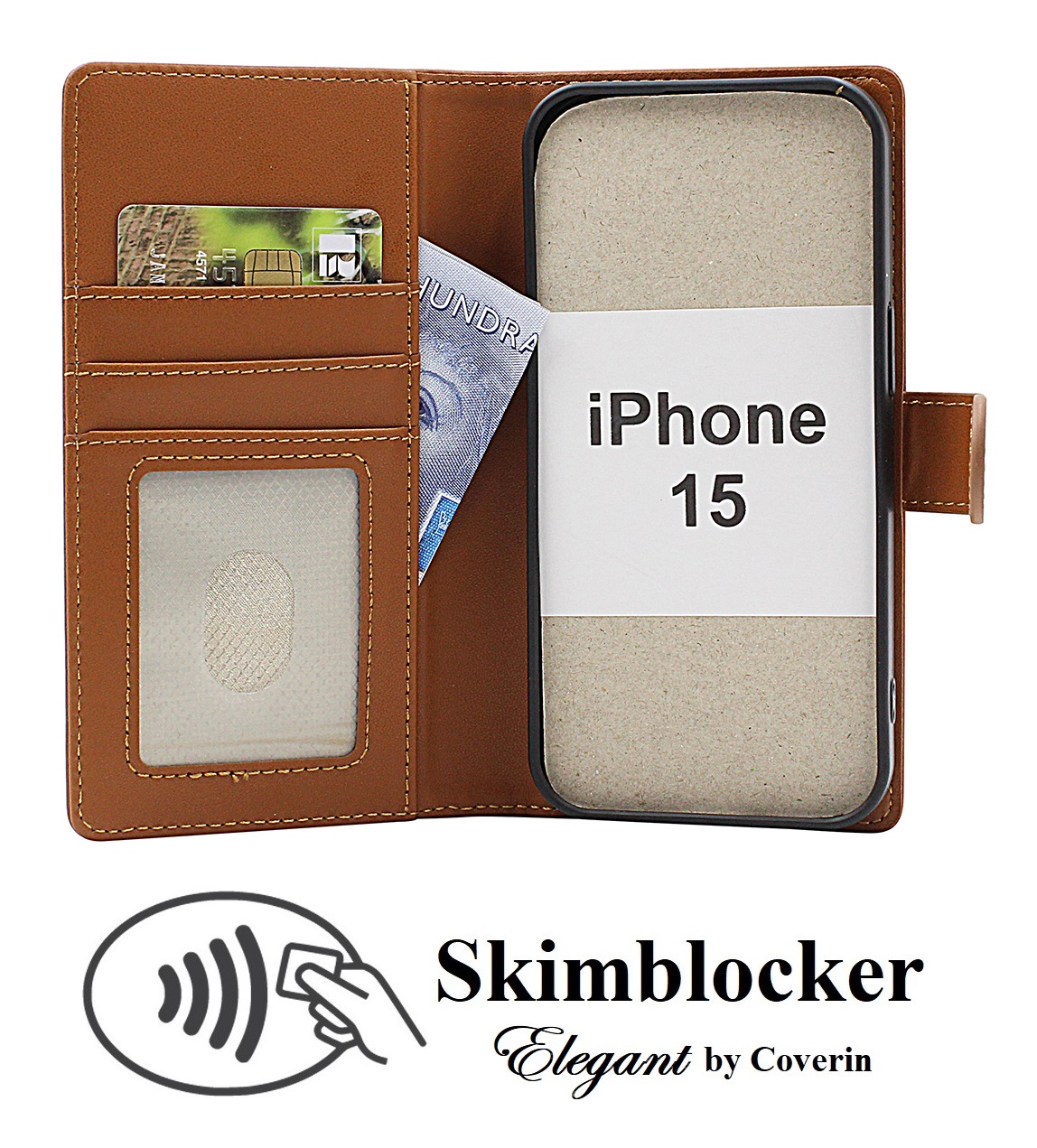 Product Image for Skimblocker iPhone 15 Plånboksfodral