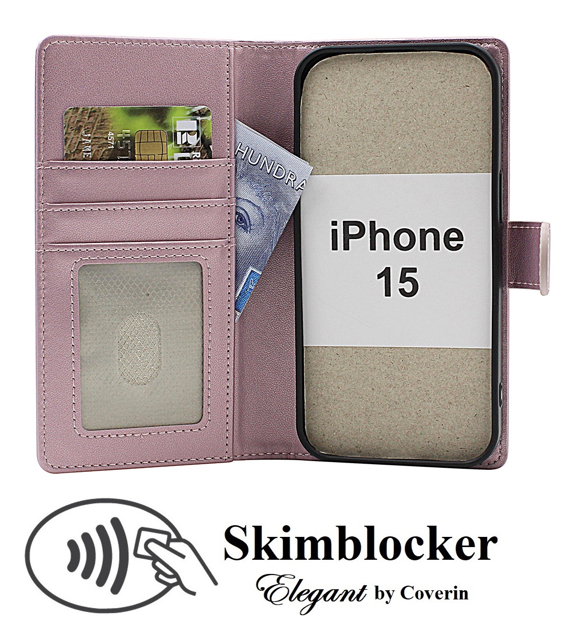 Product Image for Skimblocker iPhone 15 Plånboksfodral