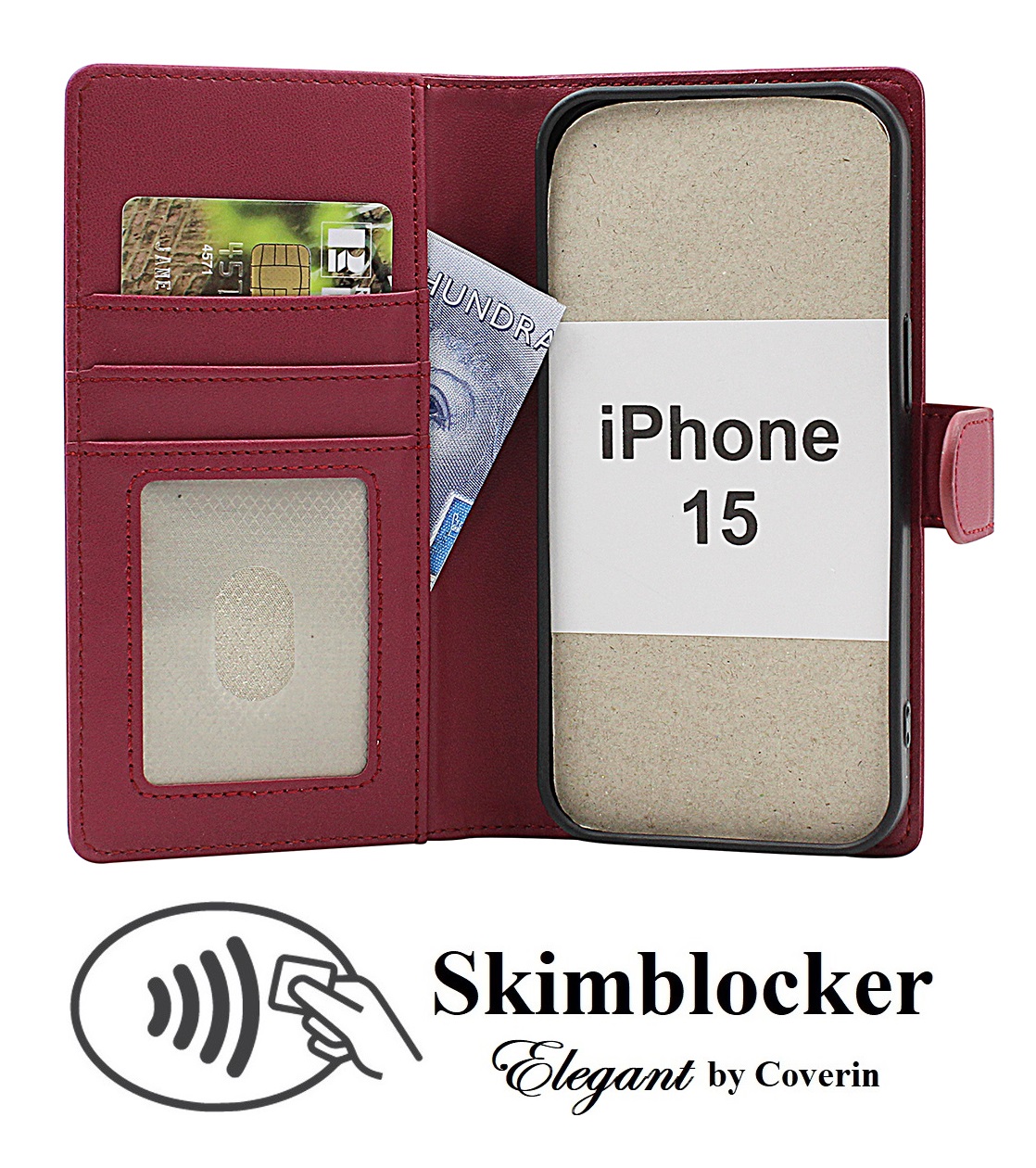 Product Image for Skimblocker iPhone 15 Plånboksfodral