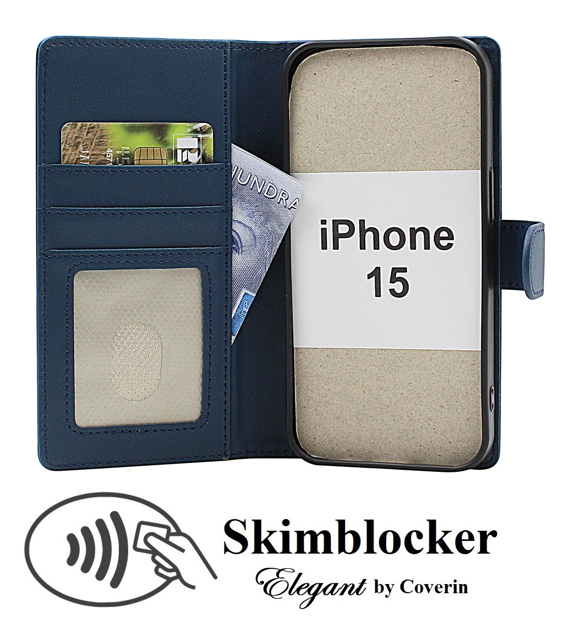 Product Image for Skimblocker iPhone 15 Plånboksfodral
