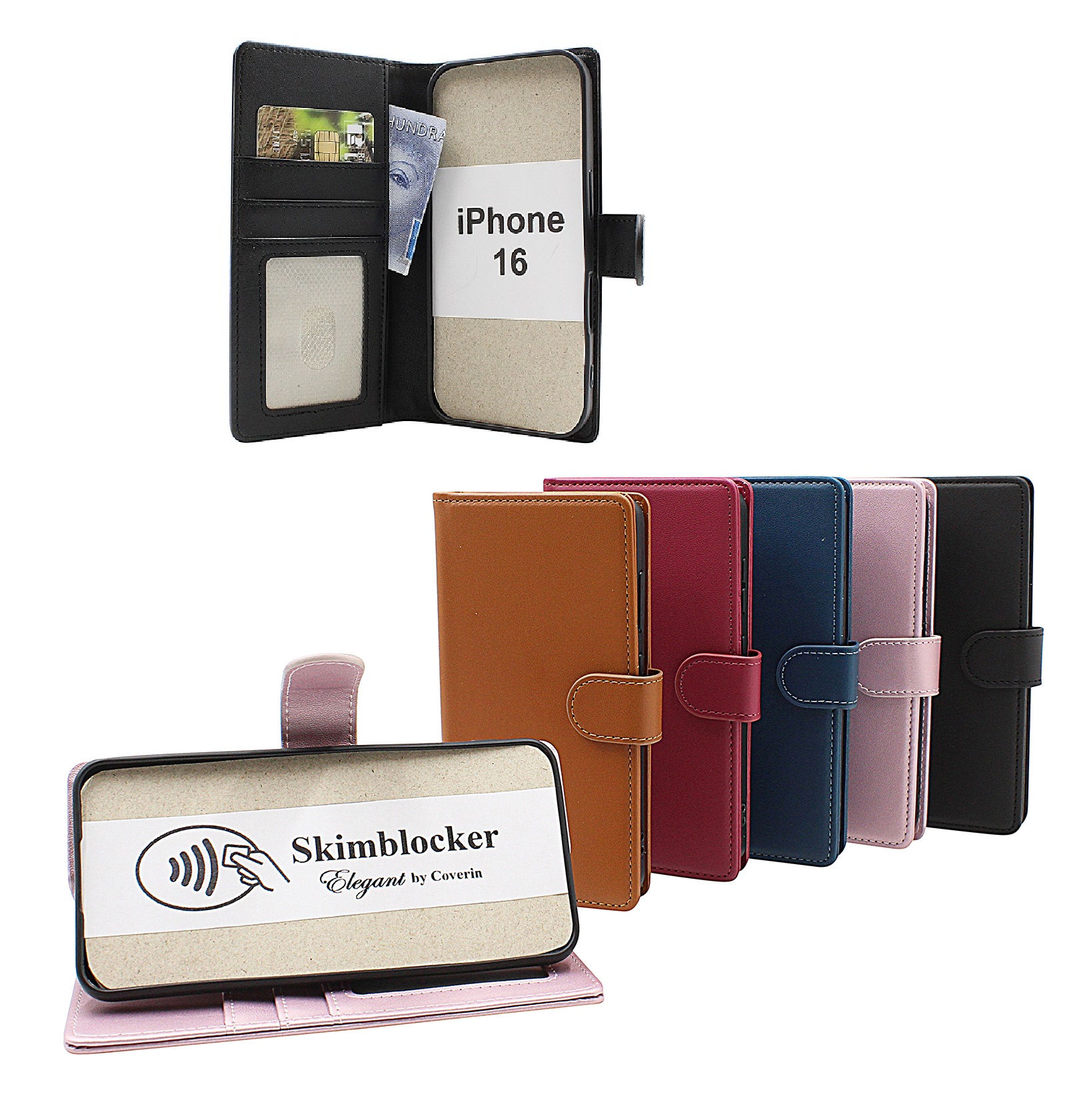 Product Image for Skimblocker iPhone 16 Plånboksfodral