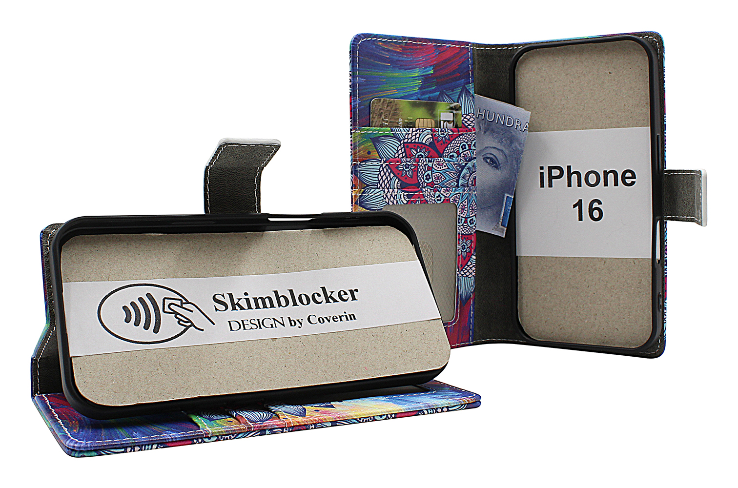 Product Image for Skimblocker iPhone 16 Plånboksfodral Design