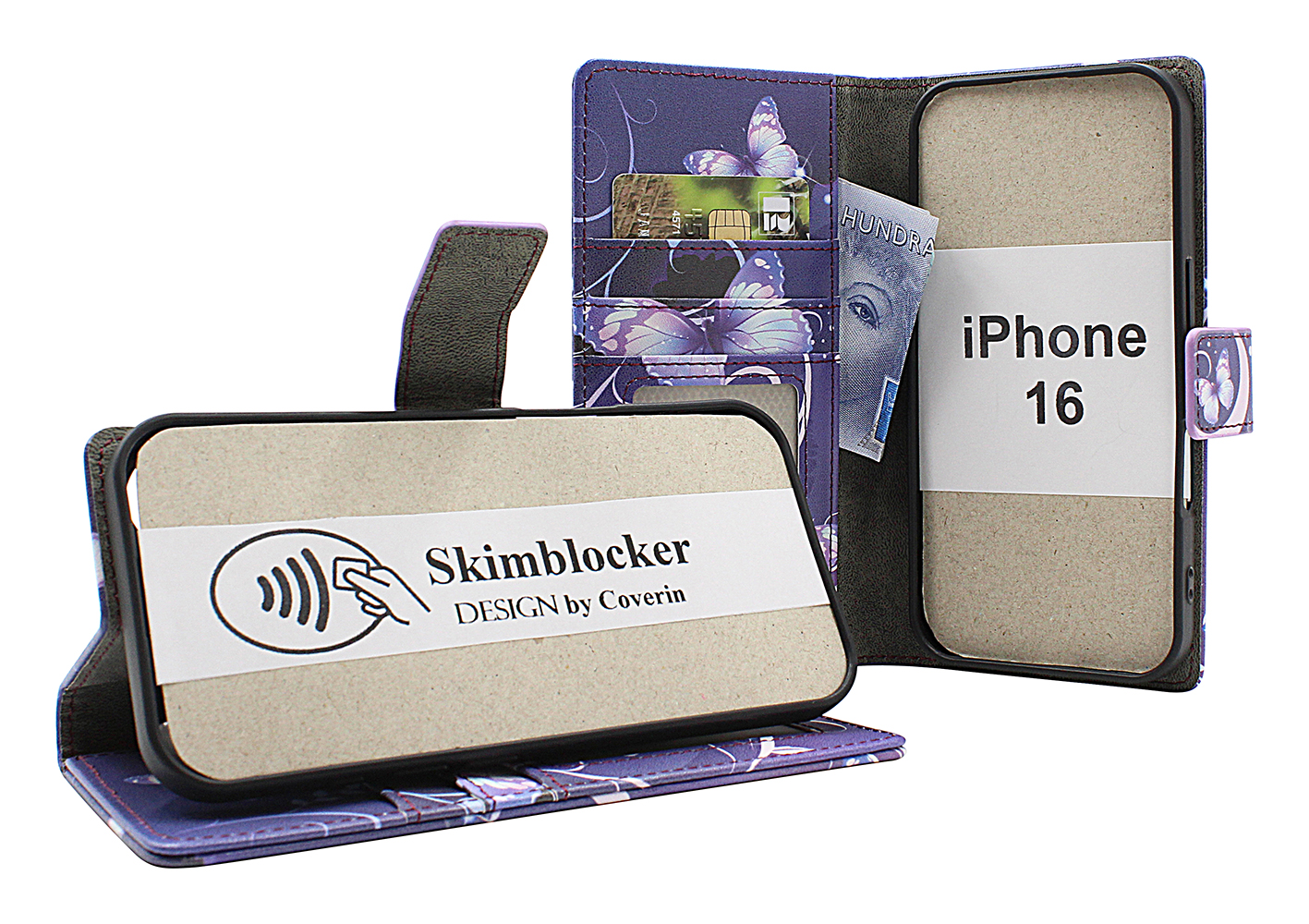 Product Image for Skimblocker iPhone 16 Plånboksfodral Design