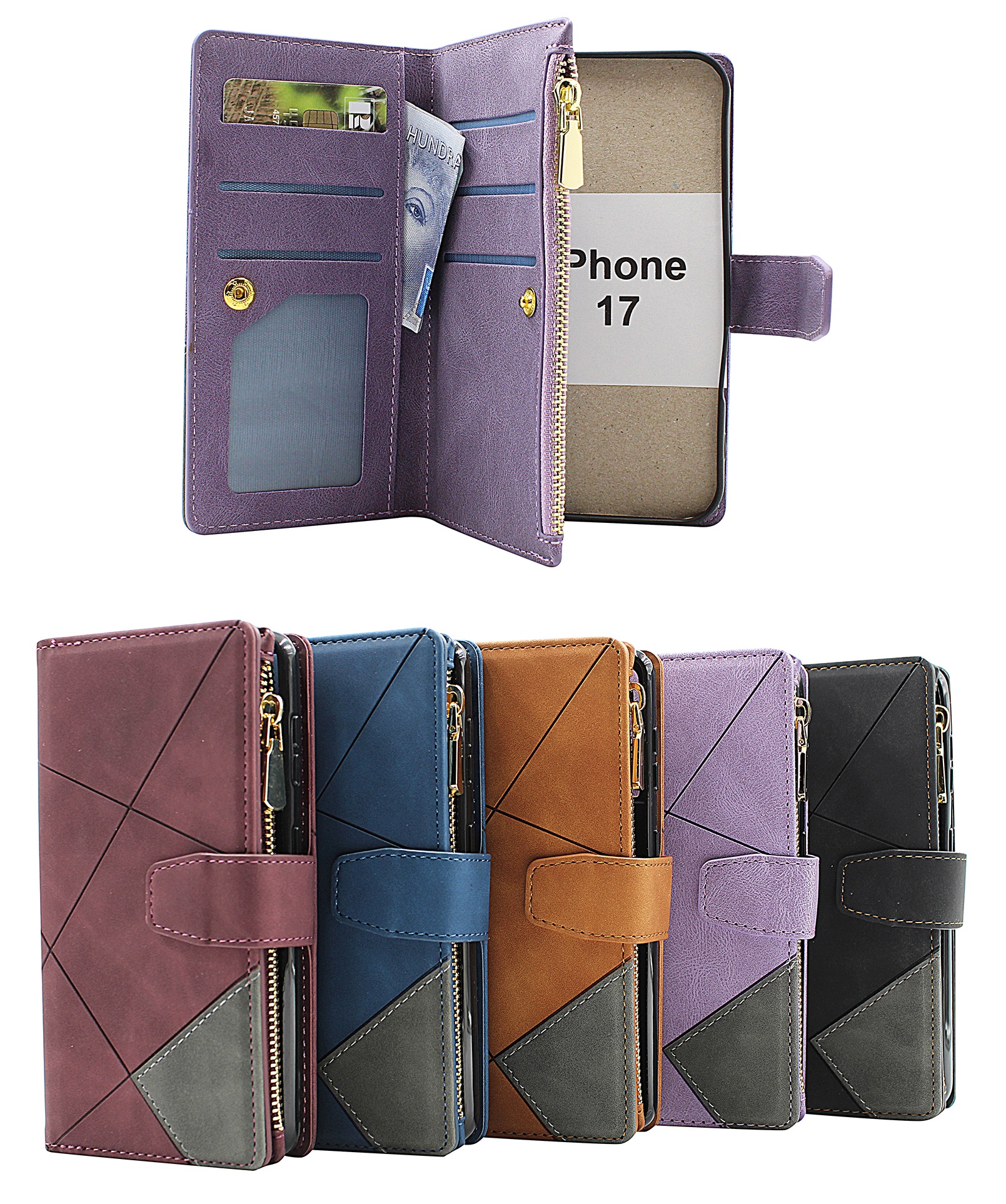 Product Image for XL iPhone 17 Lyx Plånboksfodral
