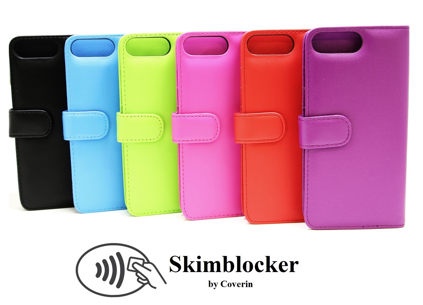 Skimblocker Plånboksfodral iPhone 6 Plus / 7 Plus / 8 Plus