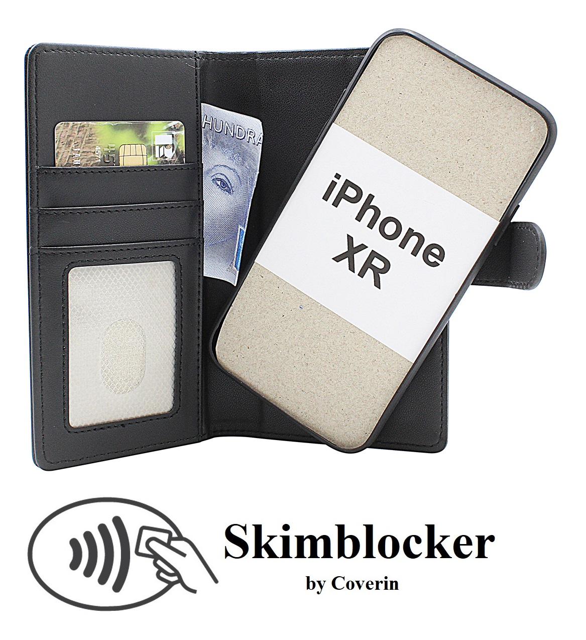 Skimblocker iPhone XR Magnet Plånboksfodral