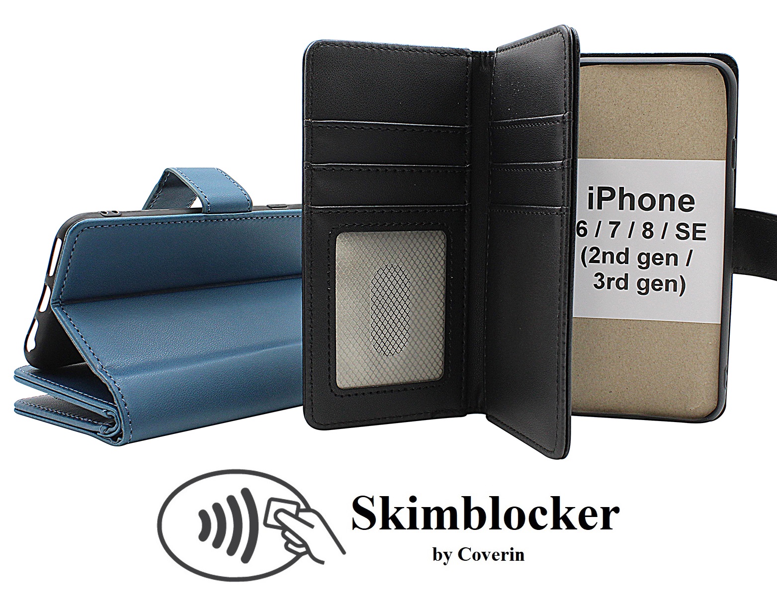 Skimblocker iPhone 7/8/SE (2nd/3rd Gen.) XL Plånboksfodral
