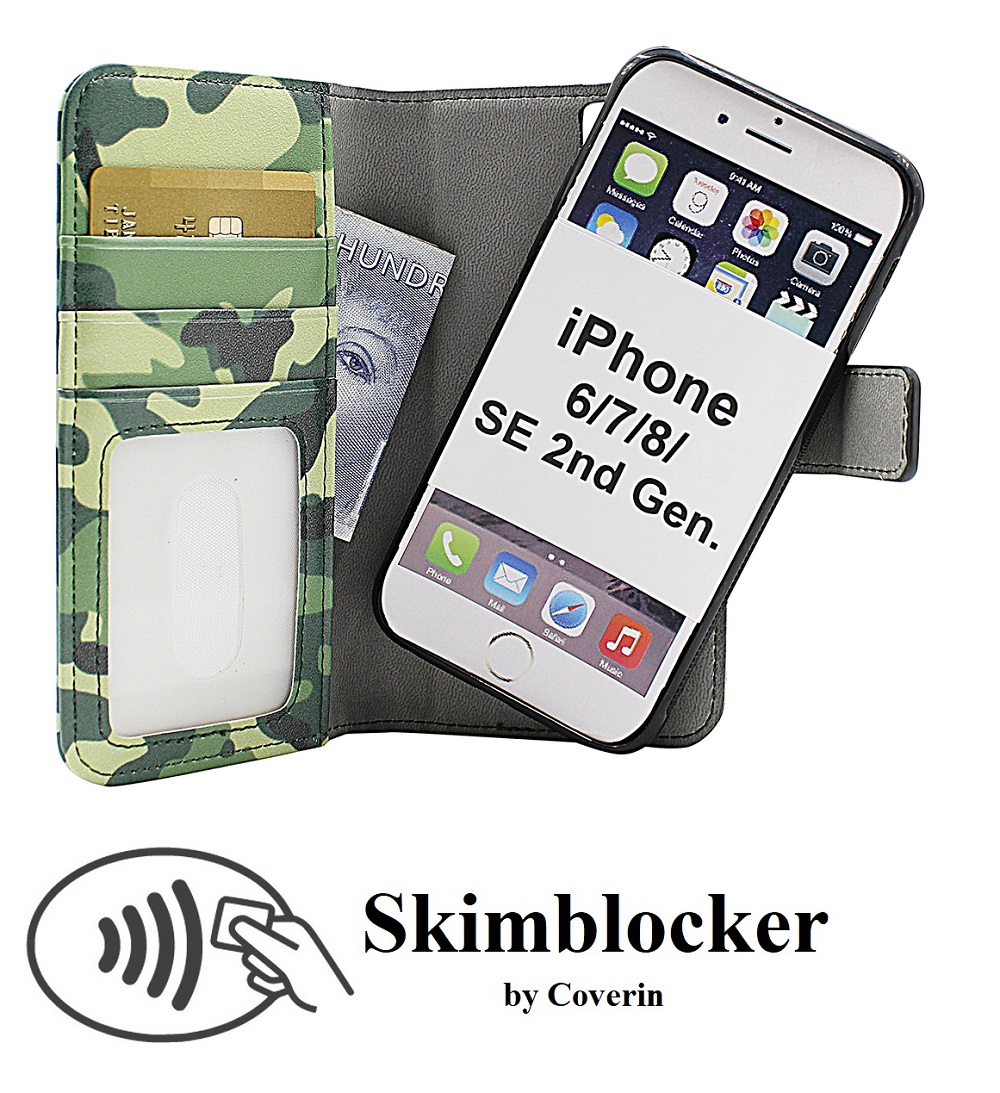 CoverInSkimblocker Magnet Designwallet iPhone 6s/7/8/SE 2nd Gen.