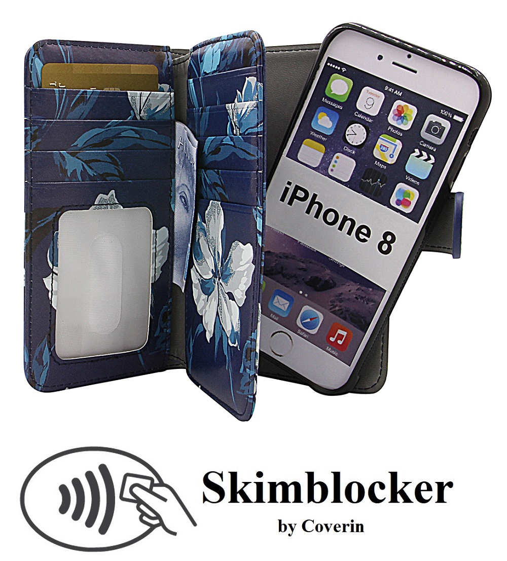 CoverInSkimblocker XL Magnet Designwallet iPhone 8
